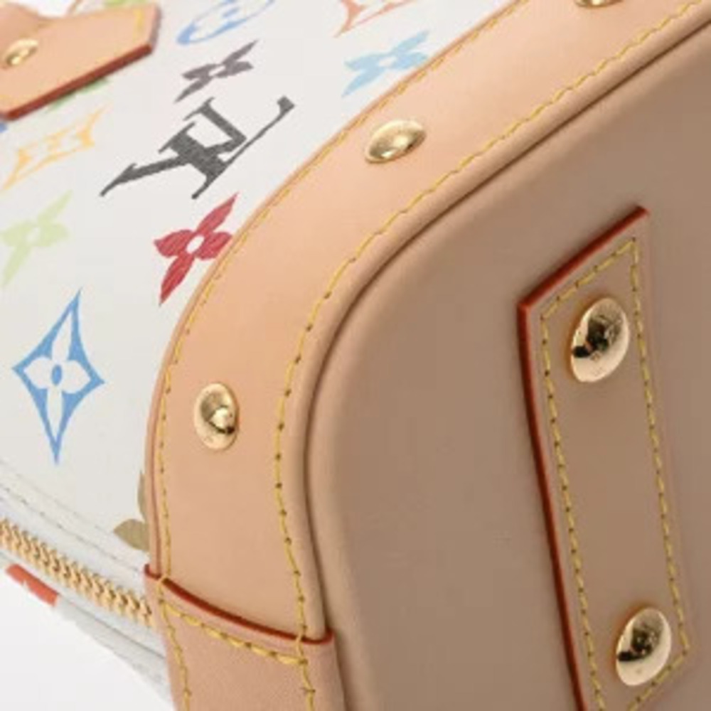 Louis Vuitton Multicolor Monogram Alma TM LV Handbag Canvas White - Picture 6 of 7
